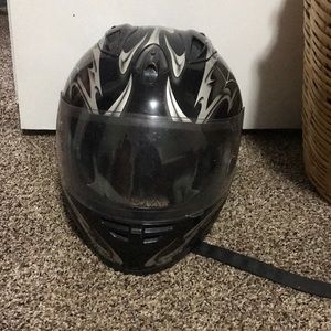 Used motorcycle helmet